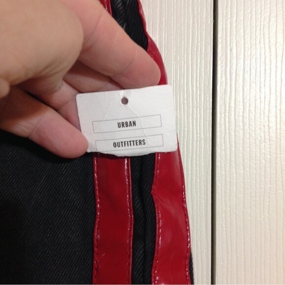 URBAN OUTFITTERS BDG Red Tuxedo Stripe Black Straight Leg Mom Jeans Size 25 NWT - Picture 6 of 9